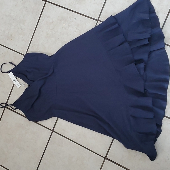 Ultranice summer casual wrap v neck ruffle bottom dress. - Picture 6 of 9